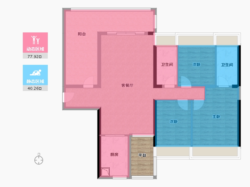 广西壮族自治区-贵港市-鑫炎・桃花源-111.14-户型库-动静分区