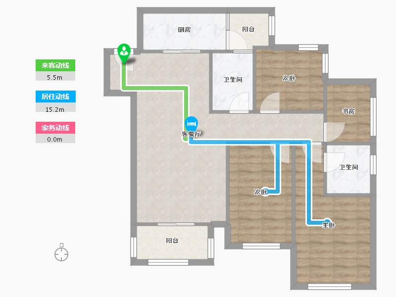 重庆-重庆市-融创文旅城御林-82.08-户型库-动静线