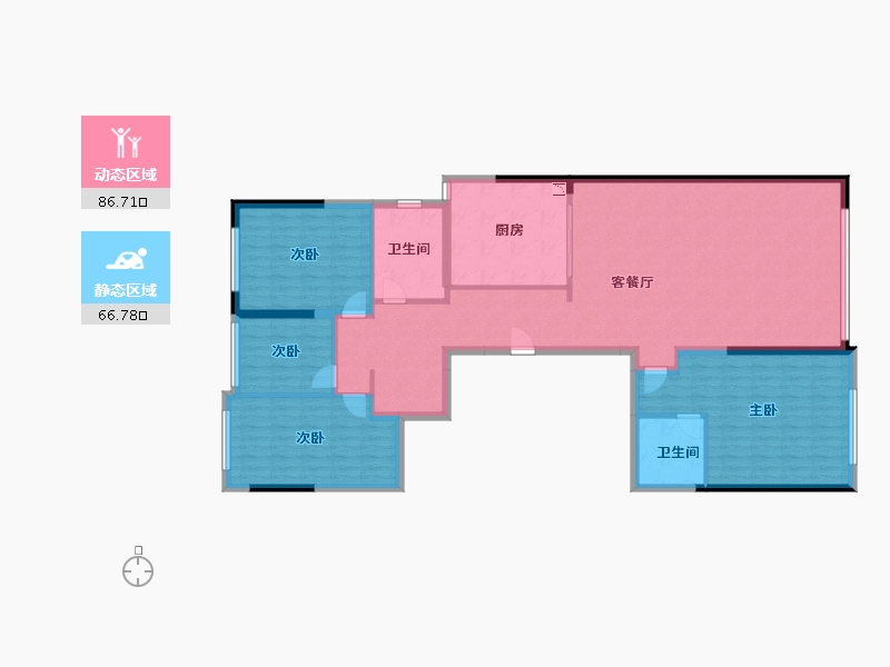 湖南省-株洲市-湘江公馆-140.00-户型库-动静分区