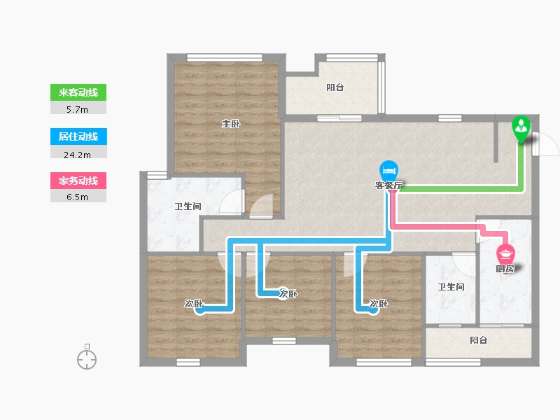 四川省-成都市-空港陆号-104.66-户型库-动静线