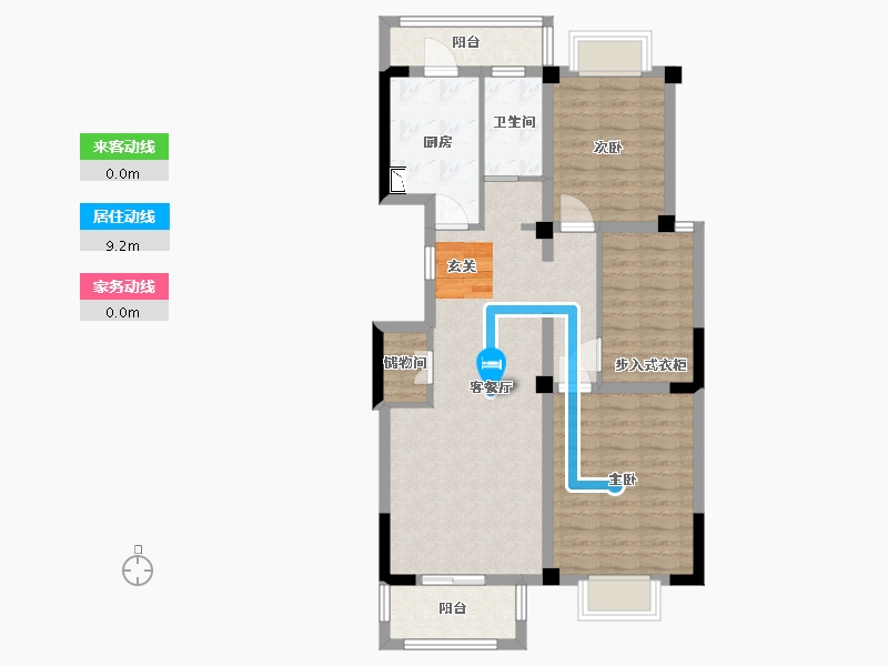 上海-上海市-康博名邸-85.53-户型库-动静线