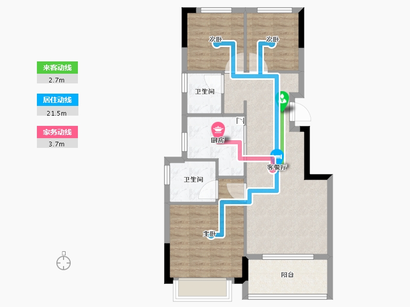 广西壮族自治区-南宁市-保亿天润华府-71.20-户型库-动静线