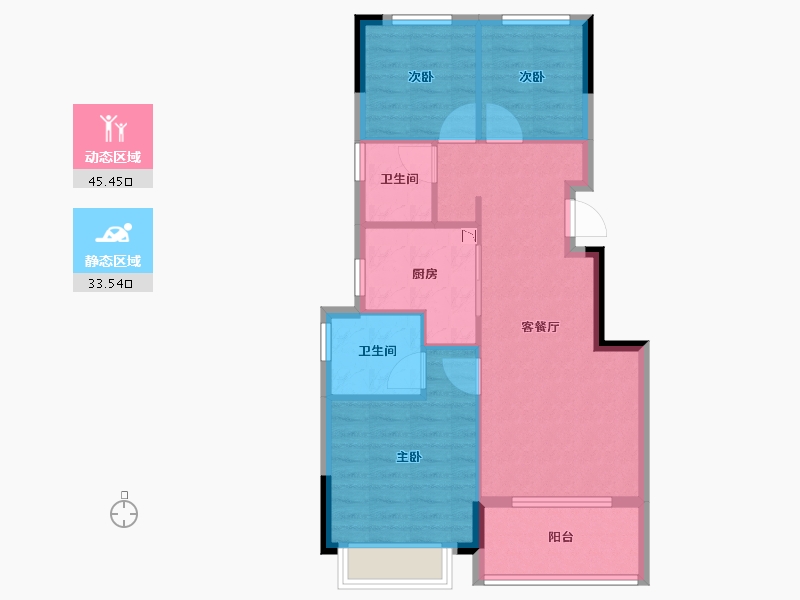 广西壮族自治区-南宁市-保亿天润华府-71.20-户型库-动静分区