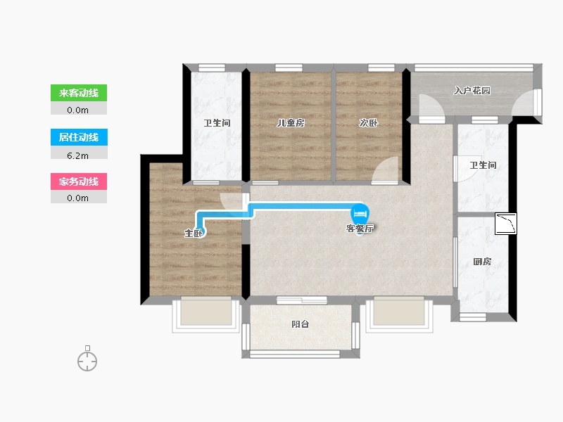 广东省-广州市-万科幸福誉-69.55-户型库-动静线