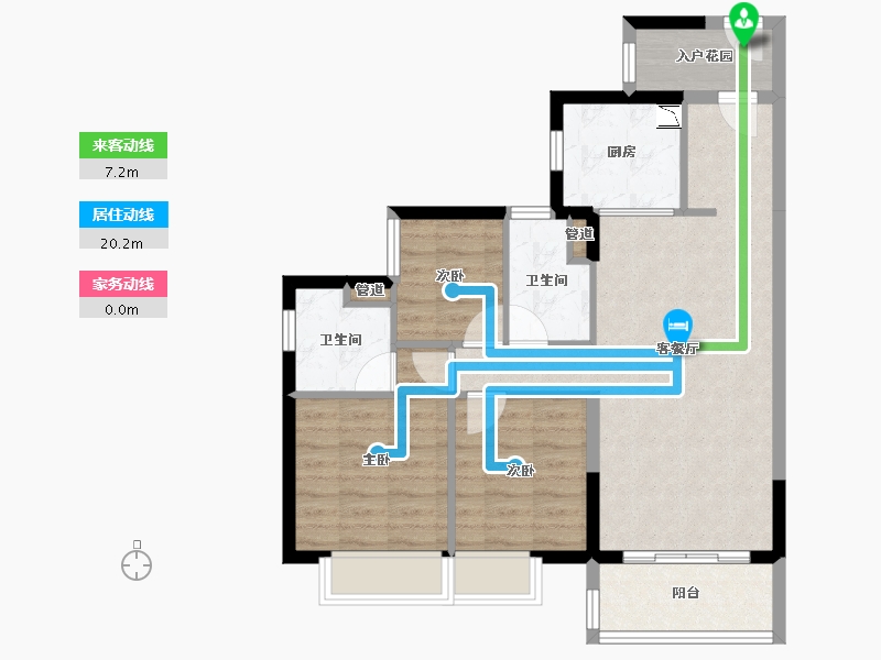 广东省-广州市-时代印记-75.81-户型库-动静线