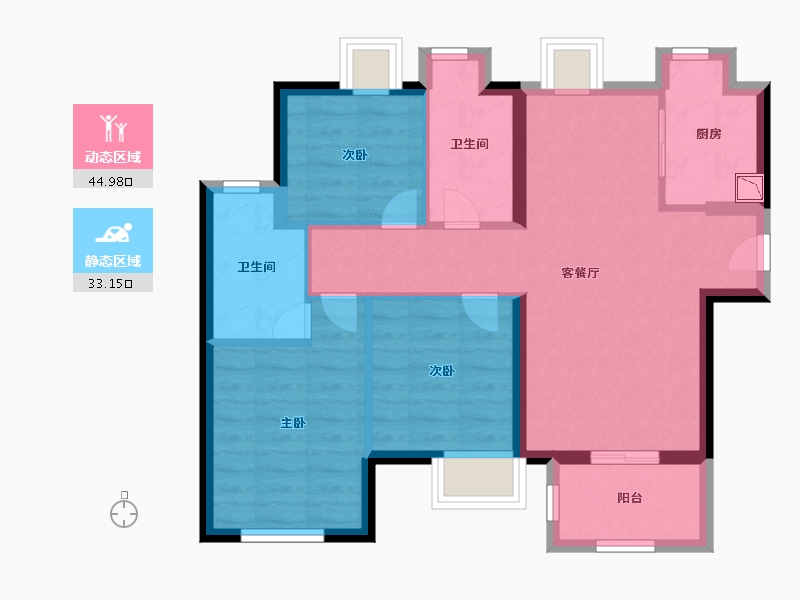 福建省-厦门市-远洋天和-69.00-户型库-动静分区