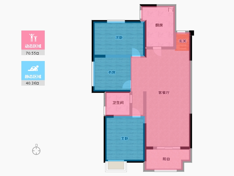 江苏省-扬州市-星地雅苑-99.13-户型库-动静分区