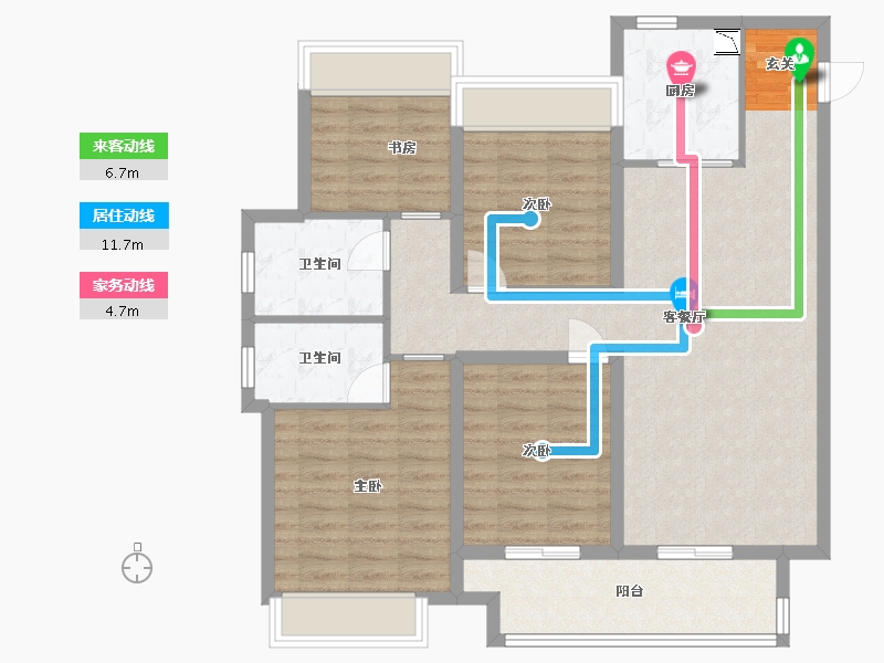 江苏省-扬州市-中信泰富锦辰-101.60-户型库-动静线