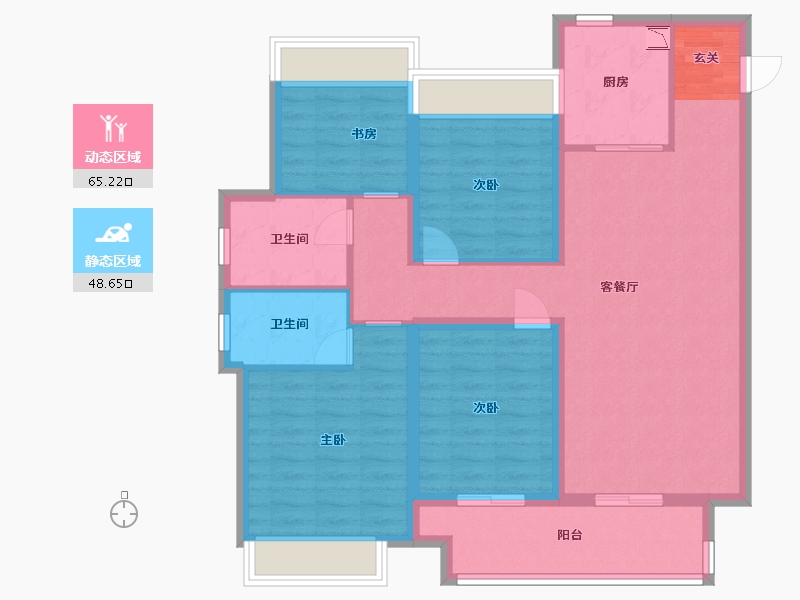 江苏省-扬州市-中信泰富锦辰-101.60-户型库-动静分区