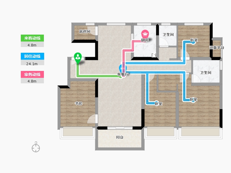 河南省-许昌市-融创・观河宸院-114.45-户型库-动静线