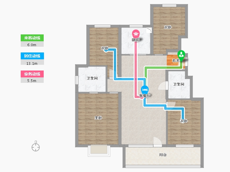 河北省-石家庄市-龙湖九里晴川-112.74-户型库-动静线