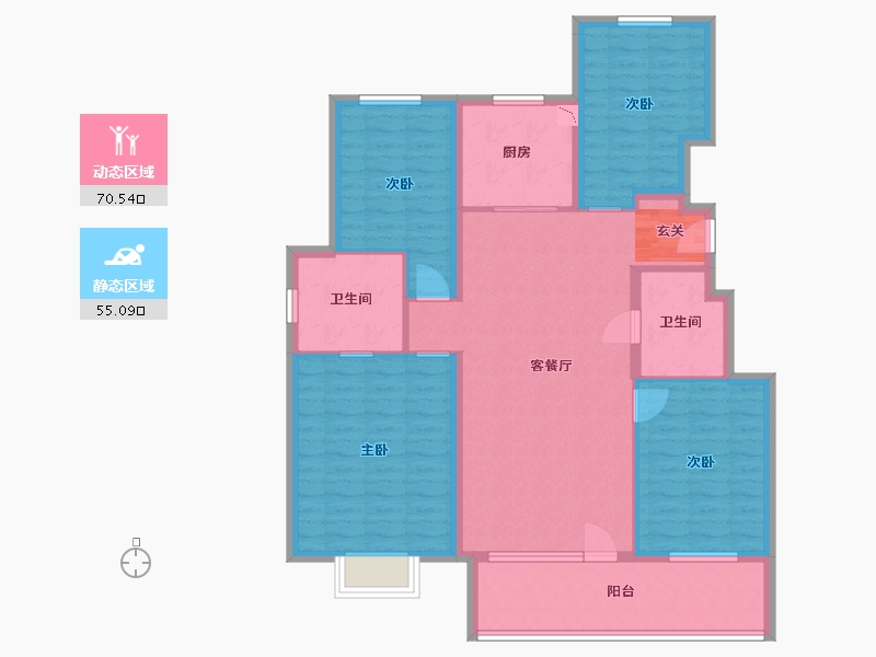 河北省-石家庄市-龙湖九里晴川-112.74-户型库-动静分区