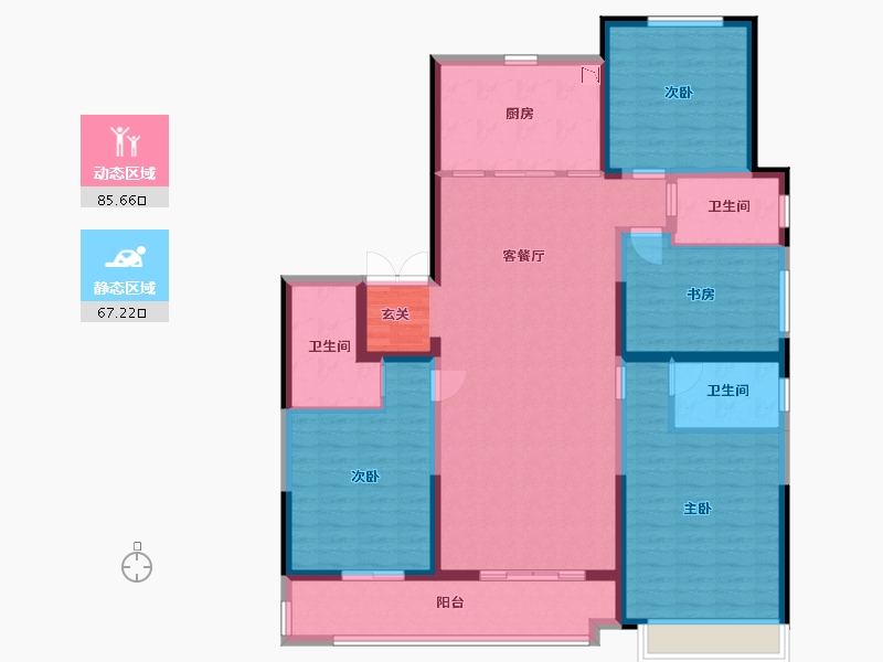 河北省-石家庄市-保利和光尘樾-137.74-户型库-动静分区