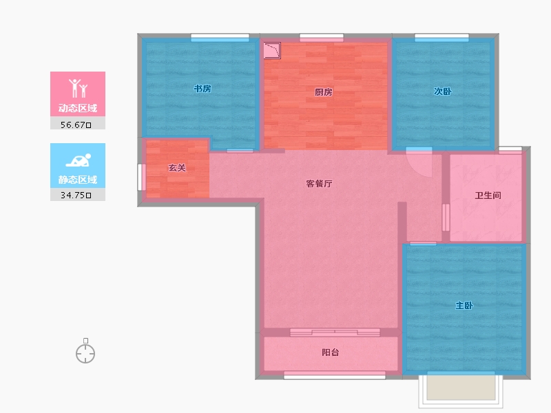 河北省-石家庄市-润江正定壹�院-81.60-户型库-动静分区