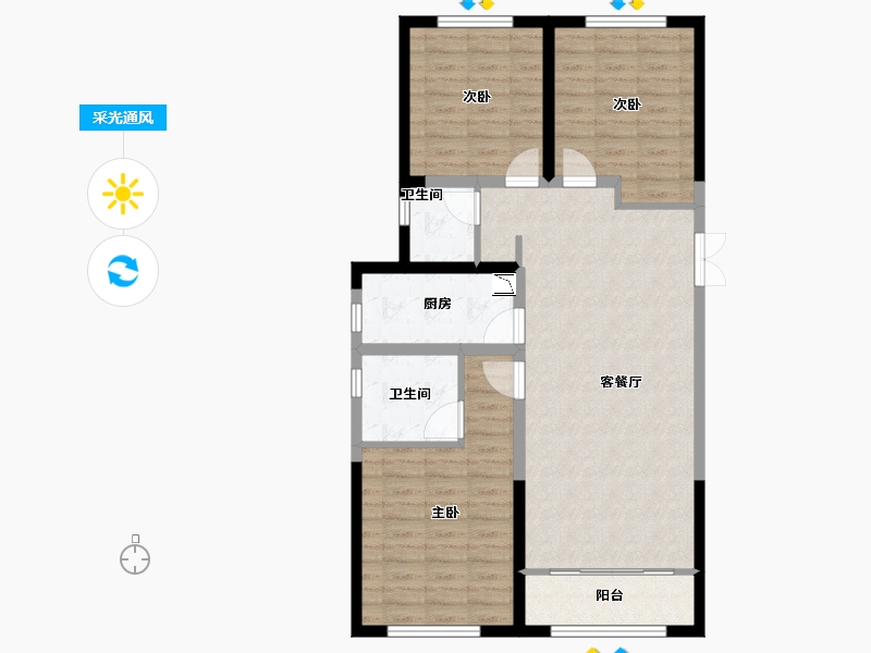 河北省-保定市-星空明月城-91.99-户型库-采光通风