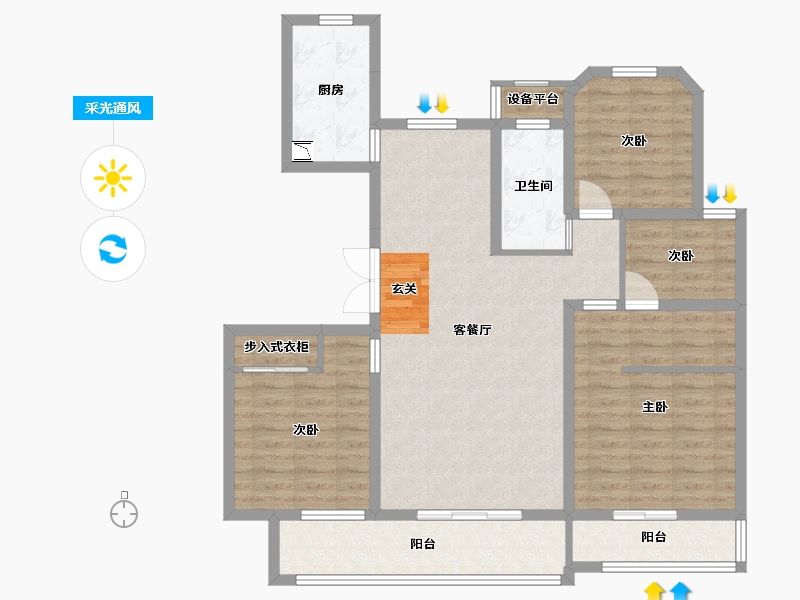 河北省-承德市-君御府-103.42-户型库-采光通风