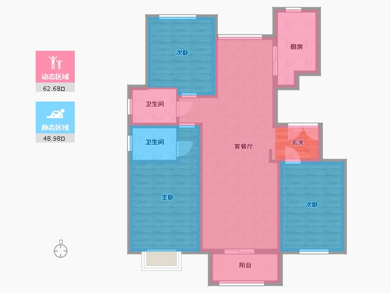 河北省-石家庄市-亨伦正顺府-99.77-户型库-动静分区