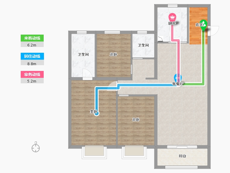 河北省-石家庄市-国赫天玺-108.79-户型库-动静线