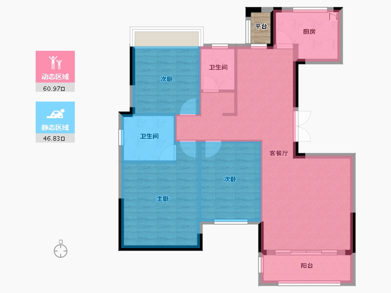 湖北省-黄冈市-盛世华城-99.39-户型库-动静分区