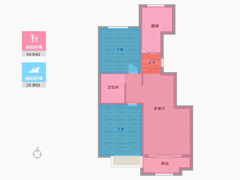 河北省-石家庄市-石家庄孔雀城-68.00-户型库-动静分区