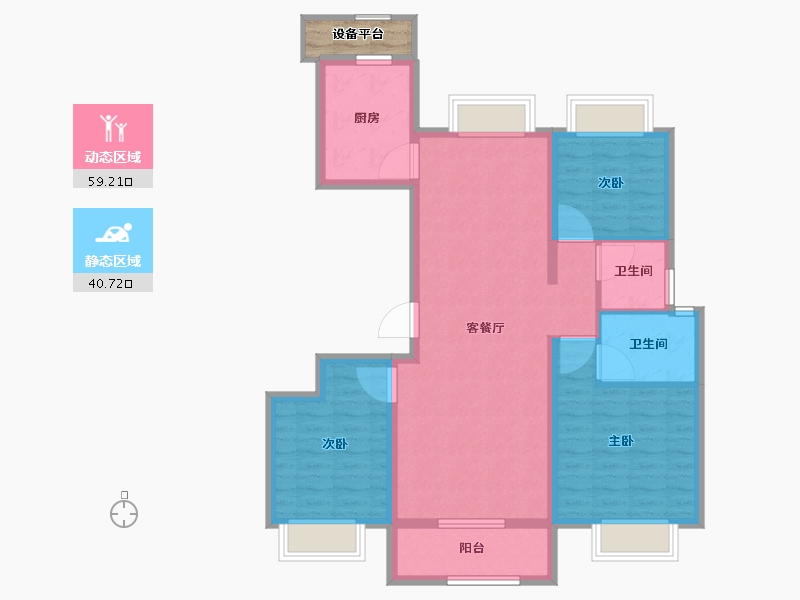 上海-上海市-华发华润静安府（静安府西区）-92.01-户型库-动静分区