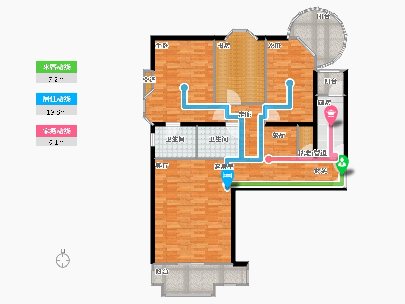 北京-北京市-裕龙花园5区-121.10-户型库-动静线