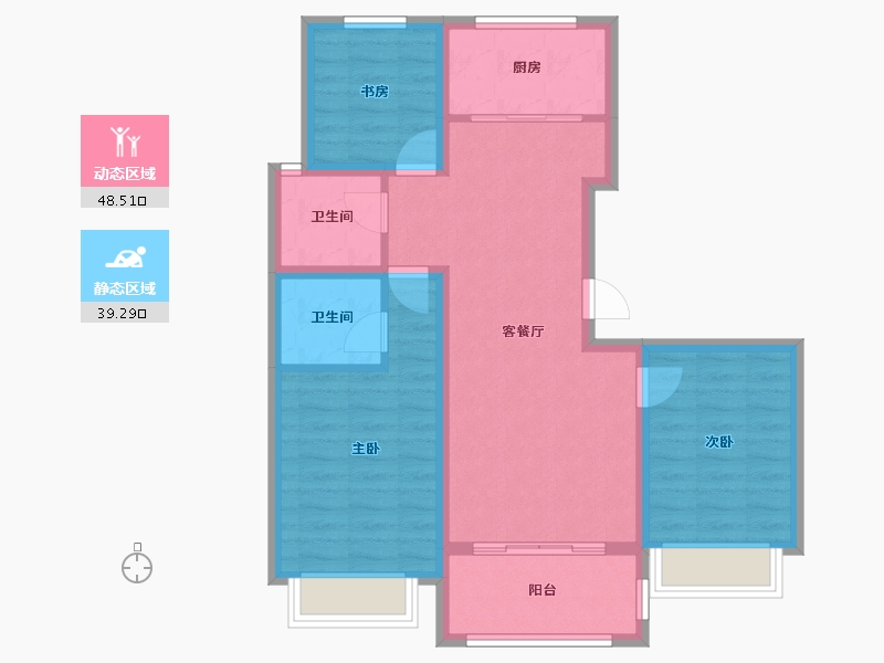 山东省-聊城市-瑞利・昌庭花园-78.02-户型库-动静分区