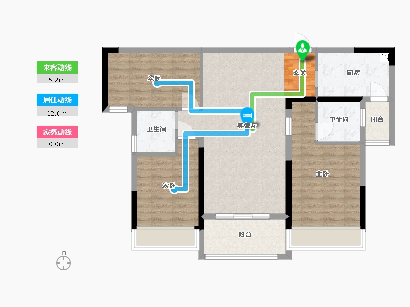 广东省-梅州市-锦绣首府-84.97-户型库-动静线