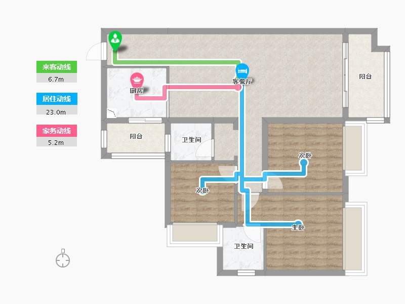 广东省-韶关市-左岸府-91.72-户型库-动静线