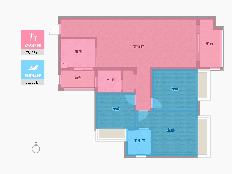 广东省-韶关市-左岸府-91.72-户型库-动静分区