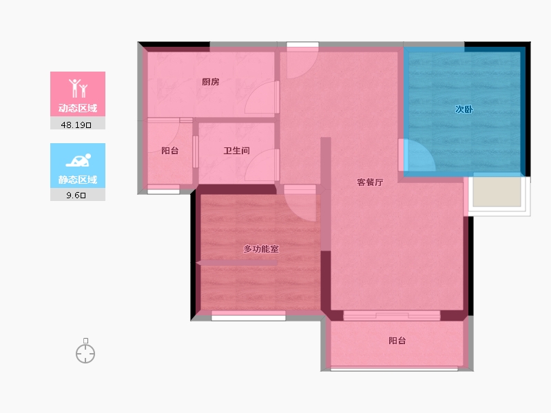 重庆-重庆市-港城小时代-50.55-户型库-动静分区