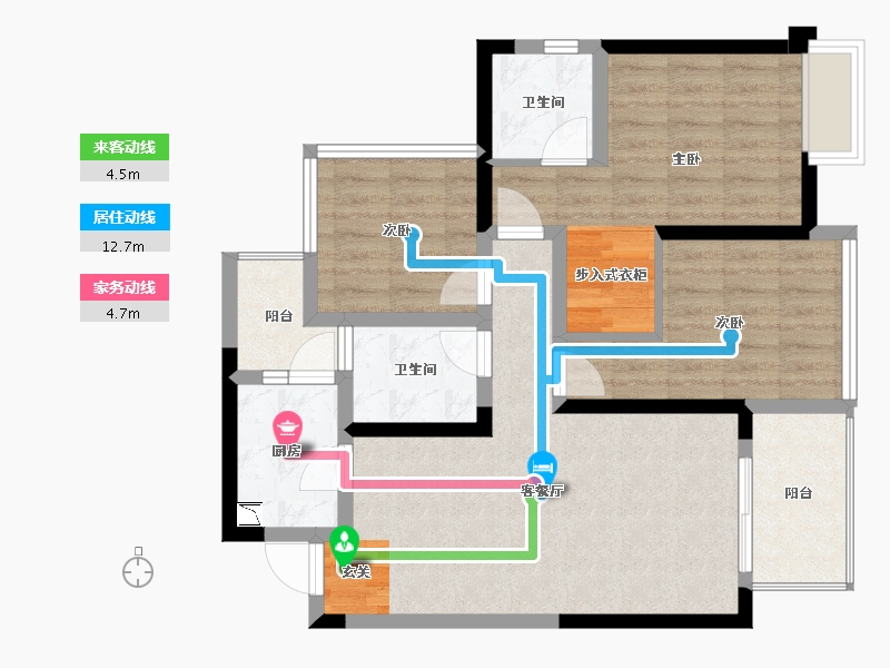 四川省-成都市-百悦国际社区相寓-78.62-户型库-动静线