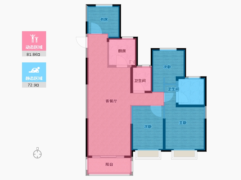 江苏省-无锡市-朗诗未来街区-140.00-户型库-动静分区