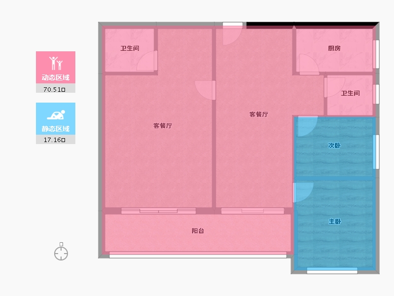 青海省-海南藏族自治州-衍宏海港小镇-80.00-户型库-动静分区