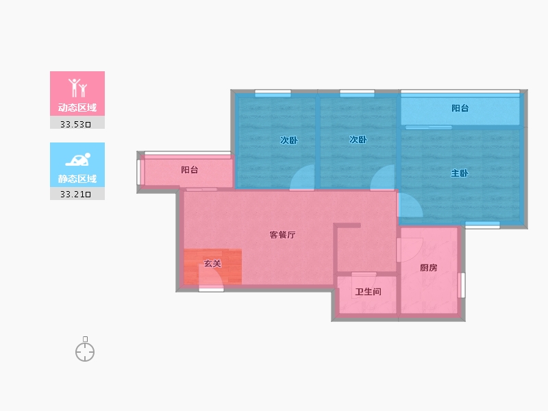 北京-北京市-新华街五里-59.78-户型库-动静分区