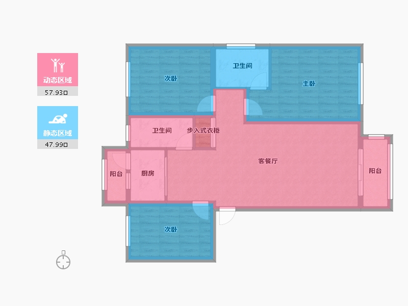 河北省-邢台市-四季花城-94.89-户型库-动静分区