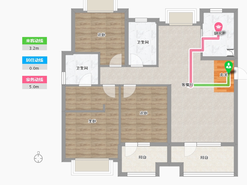 湖北省-襄阳市-东津世纪城-94.00-户型库-动静线