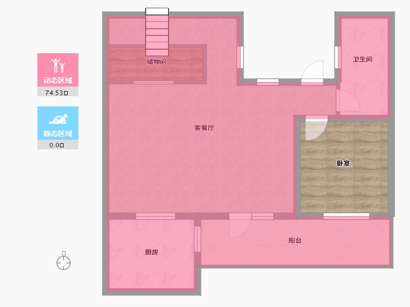 黑龙江省-哈尔滨市-融创御湖宸院-77.23-户型库-动静分区