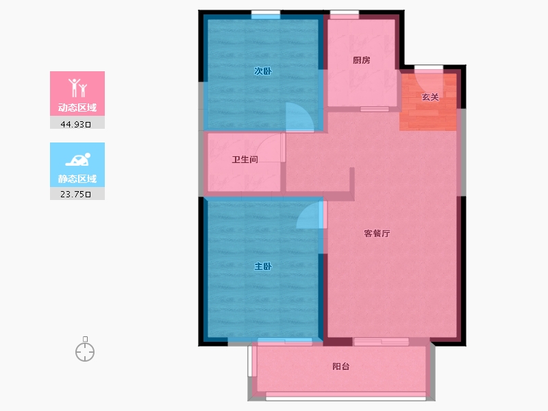 吉林省-长春市-新星宇摩登公园-61.19-户型库-动静分区