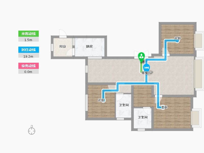 辽宁省-铁岭市-常青郡-93.34-户型库-动静线