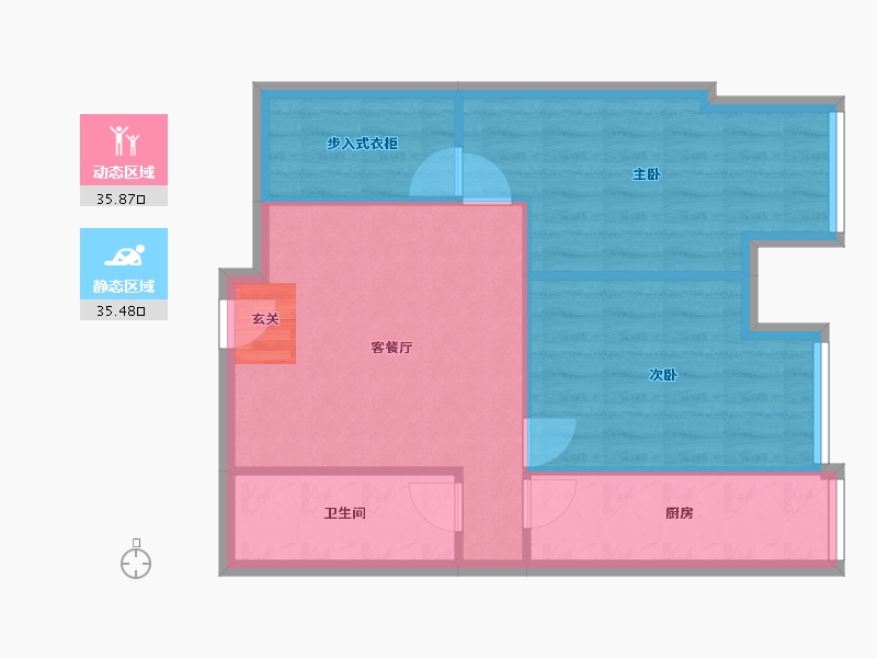 北京-北京市-玉泉新城-64.59-户型库-动静分区