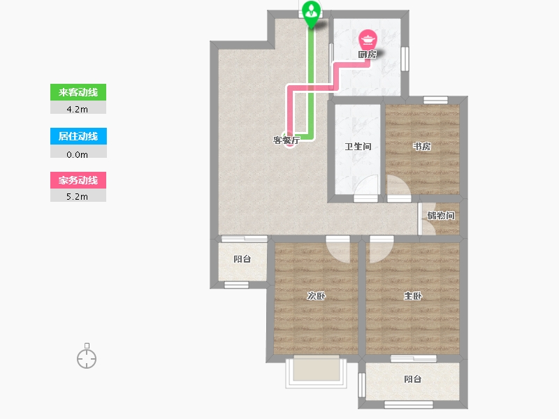 山西省-吕梁市-盛世兰亭-74.29-户型库-动静线