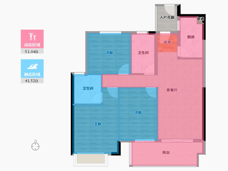 福建省-龙岩市-尚悦居-87.15-户型库-动静分区