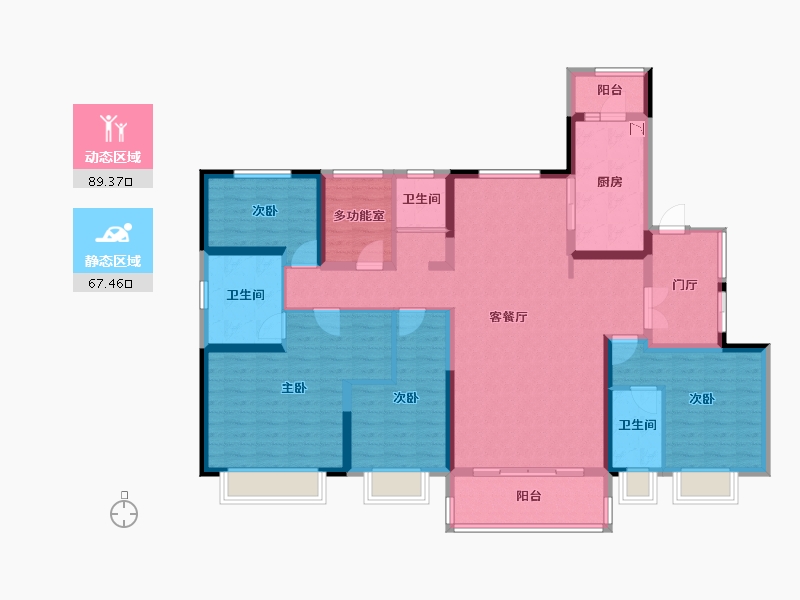 河南省-商丘市-碧桂园-140.01-户型库-动静分区