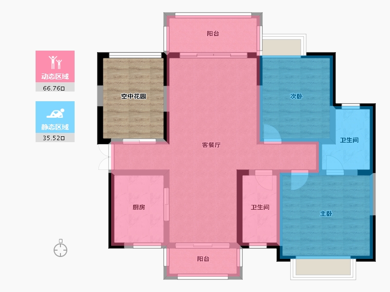 湖南省-常德市-银谷国际-101.46-户型库-动静分区