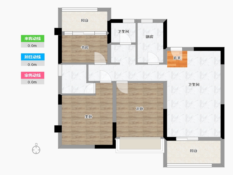 四川省-成都市-铂悦郡二期公园墅-82.14-户型库-动静线