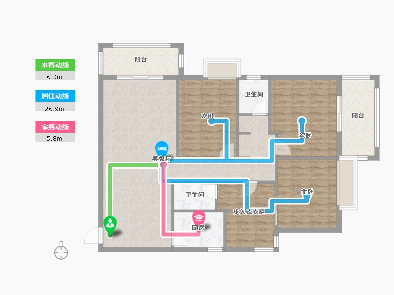 福建省-福州市-前岐雅筑-114.97-户型库-动静线