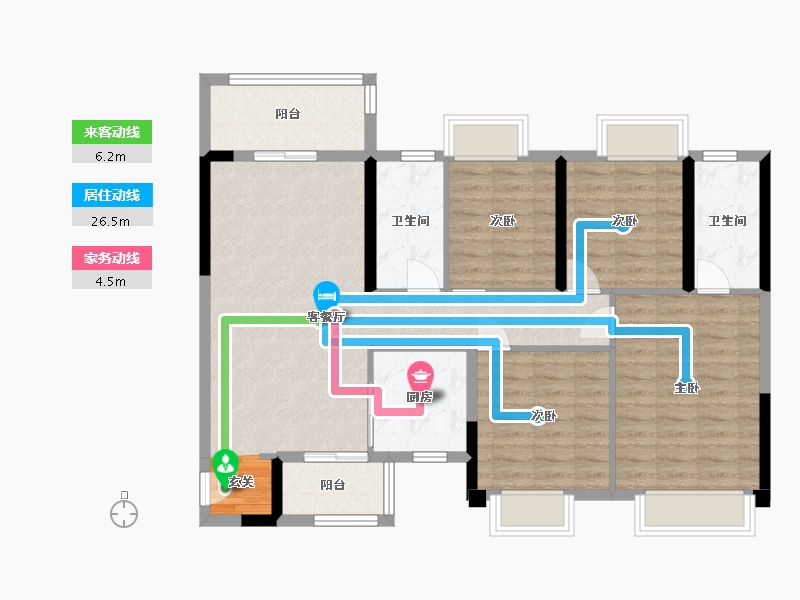 四川省-成都市-华润置地理想之城-101.71-户型库-动静线