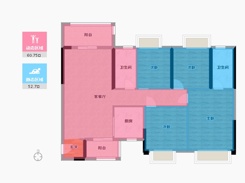 四川省-成都市-华润置地理想之城-101.71-户型库-动静分区