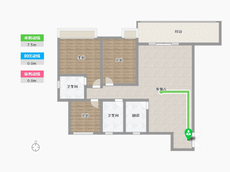 贵州省-黔南布依族苗族自治州-水岸铭门-130.52-户型库-动静线